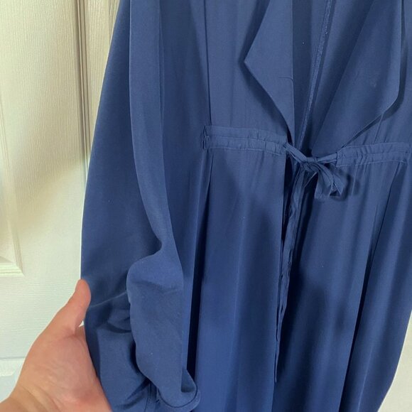 Lane Bryant - Navy Chiffon Open front Duster - Picture 8 of 15